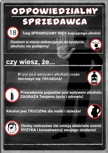 Plakat profilaktyczny Odpowiedzialny Sprzedawca