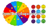 Chusta Edukacyjna AKSON 3 m – zestaw „Duże koła + 12 emocji” + scenariusze profilaktyczne „Fala emocji” 