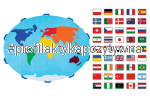 Zestaw Mata Edukacyjna Mapa Świata Flagi 45 rzepów