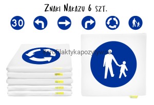 Poduszki kwadratowe ekoskóra ZNAKI drogowe Akson