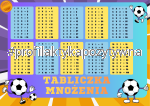 Plakat Edukacyjny A3 – „Tabliczka Mnożenia – Piłkarskie Mistrzostwa Matematyczne!”