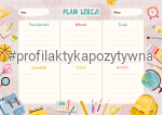 Plan lekcji A4 (pastelowy)