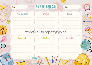 Plan lekcji A4 (pastelowy)