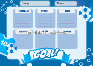 Plan lekcji A4 (piłka)