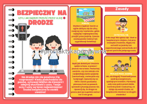 Plakat Edukacyjny A3 – „Bezpieczny na drodze. Czyli jak mądrze przejść przez ulicę!”
