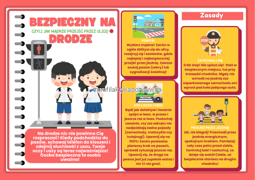 Plakat Edukacyjny A3 – „Bezpieczny na drodze. Czyli jak mądrze przejść przez ulicę!”.png