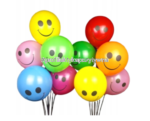 Balony „Uśmiechnięta Buźka” z patyczkami (20 szt.)