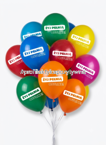 Balony profilaktyczne „Żyj pełnią – offline!” zestaw 50 sztuk   