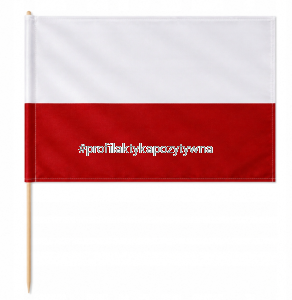 Chorągiewka Polski materiałowa z patykiem Flaga