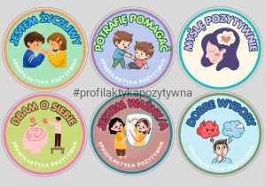 Naklejka Profilaktyczna – Pozytywne Wzmocnienia i Emocje 