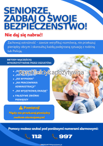 Plakat Bezpieczeństwo Seniorów A3