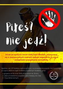 Ulotka - Piłeś nie jedź