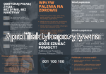 Broszura informacyjna Papierosy Dorośli i Młodzież