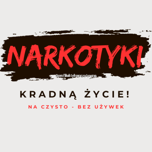 Naklejka narkotyki kradną życie (50 x 50 mm).png