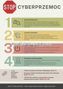 Plakat Cyberprzemoc – profilaktyka przemocy w sieci