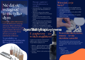 Broszura edukacyjna „E-papierosy i woreczki nikotynowe – ukryte zagrożenie”