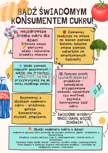 Plakat – Ogranicz cukier