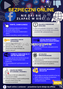 Plakat Bezpieczni online - Nie daj się złapać w sieć