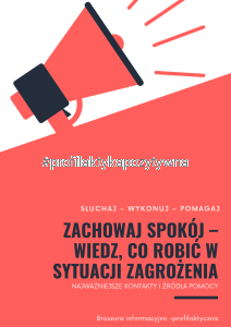 BROSZURA: Zachowaj spokój – wiedź, co robić w sytuacji zagrożenia