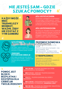 Plakat edukacyjno - profilaktyczny– gdzie szukać pomocy?” Dzieci i  Młodzież