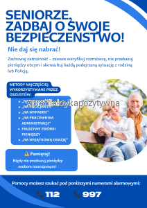 Plakat Bezpieczeństwo Seniorów
