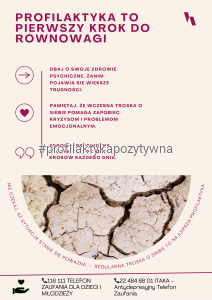 Plakat profilaktyczny „Dbaj o swoje zdrowie psychiczne”