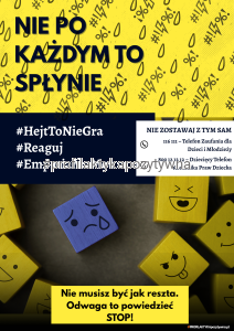 Plakat Hejt Młodzież