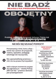 Plakat Reaguj na przemoc domową