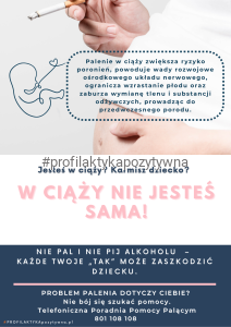 Plakat Ciąża i Papierosy - Profilaktyka społeczna