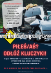 Plakat piłeś nie jedź- profilaktyka prowadzenia pojazdów pod wpływem alkoholu