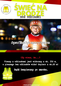 Plakat Odblaski, bądź widoczny
