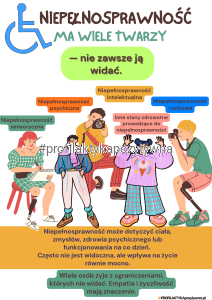 Plakat Niepełnosprawność ma wiele twarzy