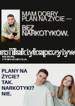 Plakat profilaktyczny  „Narkotyki? Nie, dzięki!” dla młodzieży 