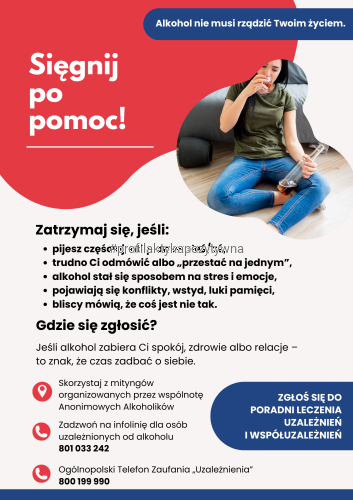 Plakat „Alkohol! Sięgnij po pomoc!.png