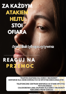 Plakat Hejt ofiara