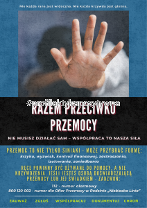 Plakat „Razem przeciwko przemocy”