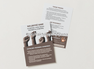 Ulotka „Nie jesteś sam! Ochrona osób przed przemocą domową”