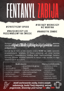 Plakat „Fentanyl zabija”