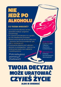Plakat „Nie jedź po alkoholu”