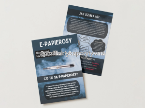 Ulotka „E-papierosy – nie wdychaj, nie eksperymentuj”