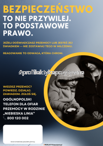 Plakat profilaktyczny przemoc domowa