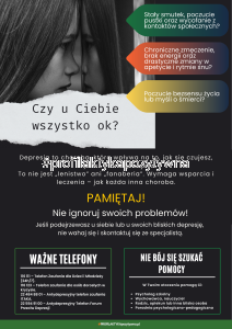 Plakat Depresja młodzież