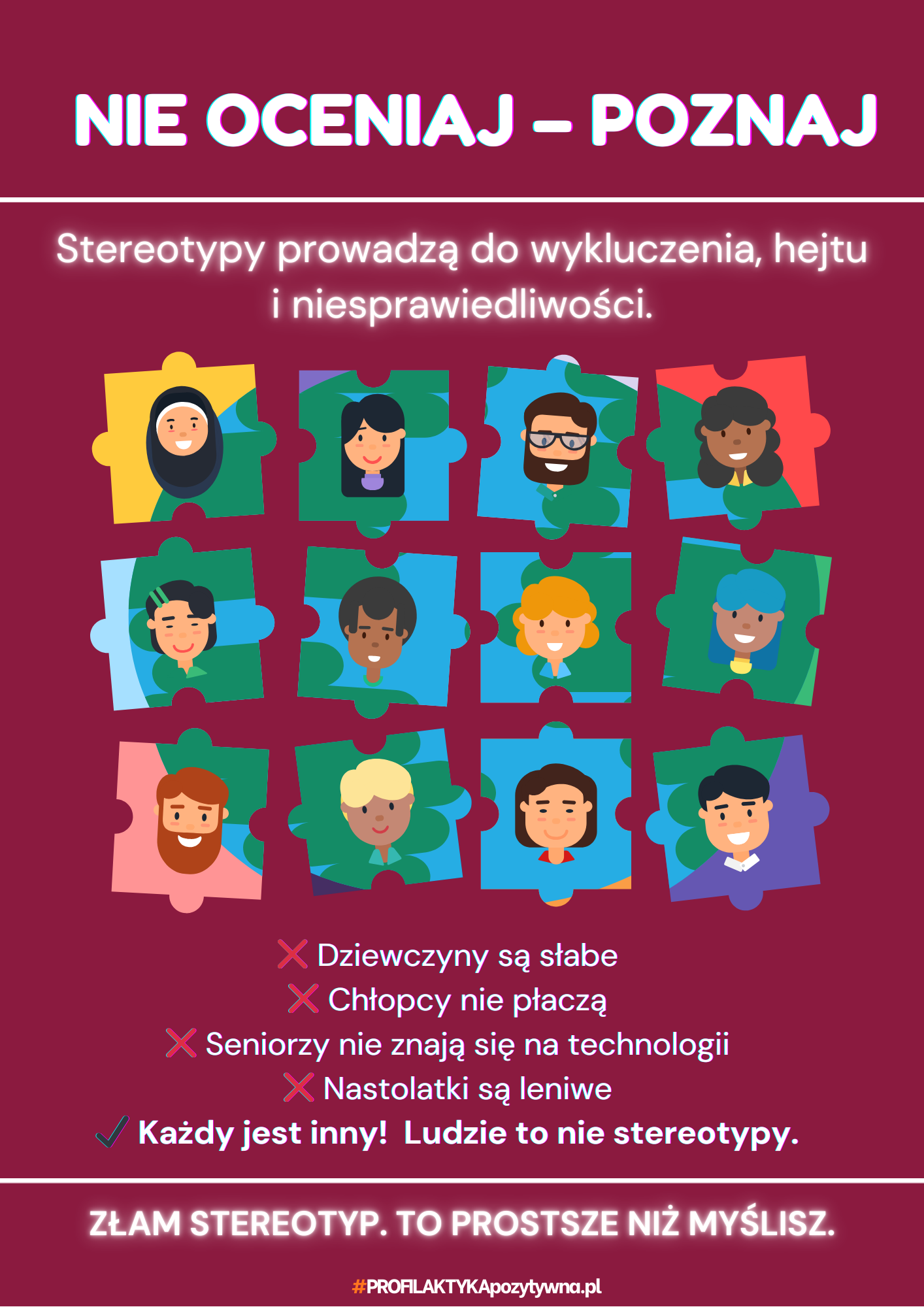Stereotypy plakat